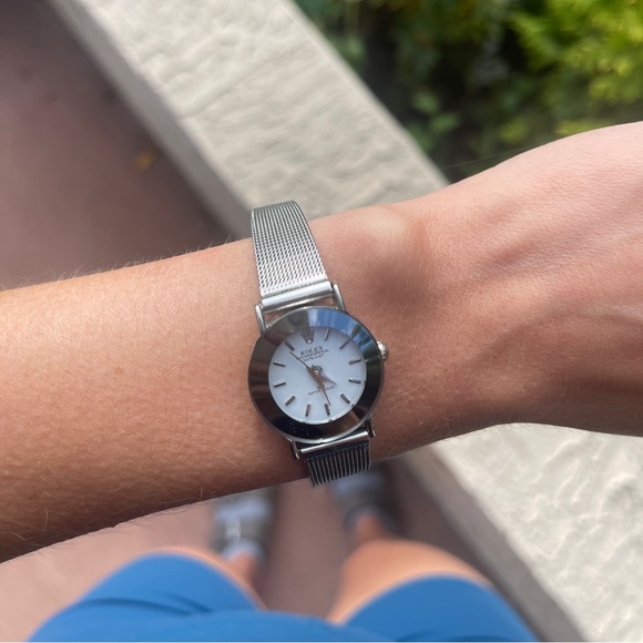 Cocktail watch silver vintage round - Picture 2 of 4